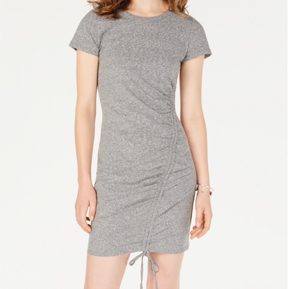 Material Girl Juniors Ruched T-Shirt Dress, Size Large